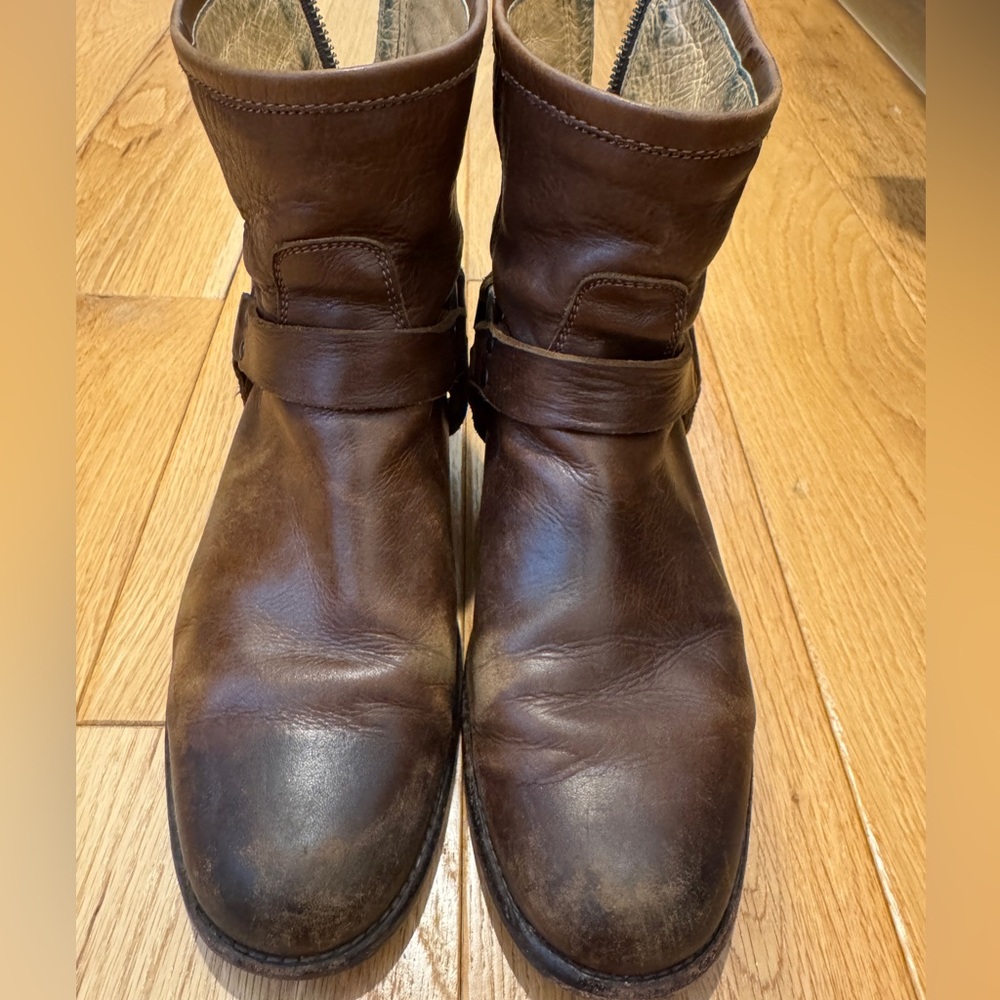 FRYE Brown Leather Ankle Boots